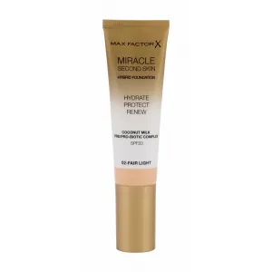 Max Factor Miracle Second Skin hydratačný krémový make-up SPF 20 odtieň 02 Fair Light 30 ml