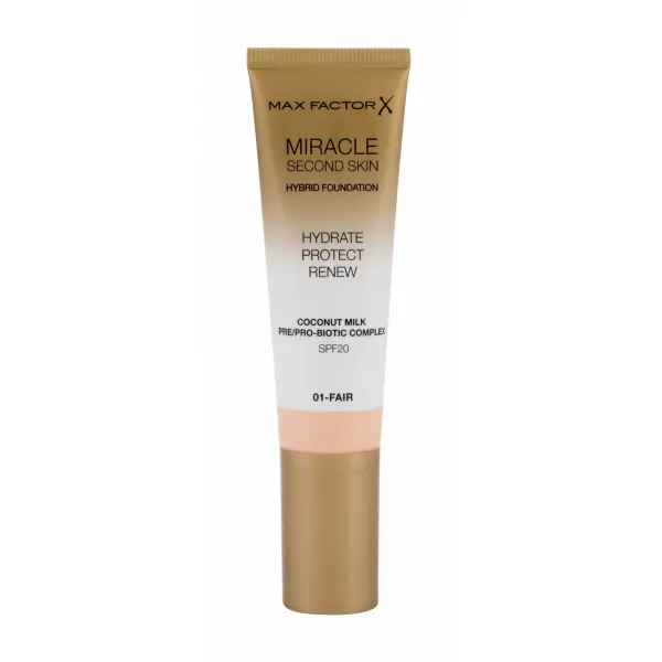 Max Factor Miracle Second Skin hydratačný krémový make-up SPF 20 odtieň 01 Fair 30 ml