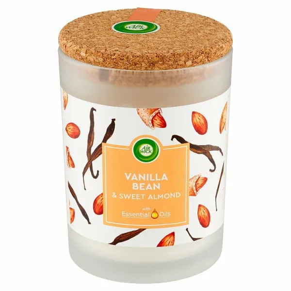 Air Wick Essential Oils Sviečka vanilka & sladké mandle 185 g 1ks