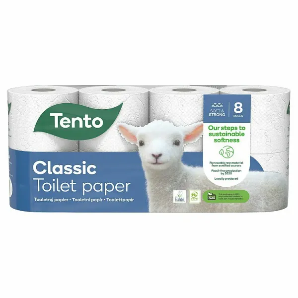 Tento Classic toaletný papier 3 vrstvy 8 kotúčov