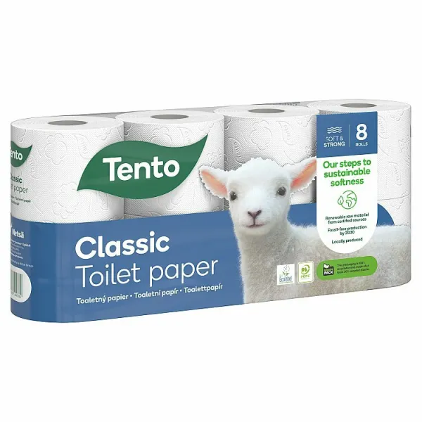 Tento Classic toaletný papier 3 vrstvy 8 kotúčov