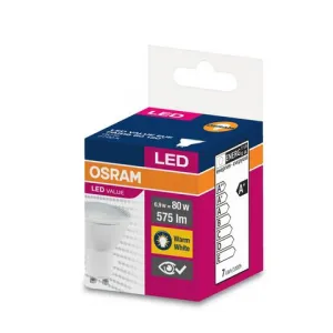 Žiarovka OSRAM® LED GU10 80 (ean8852) 120° 6,9W/2700K Value PAR16