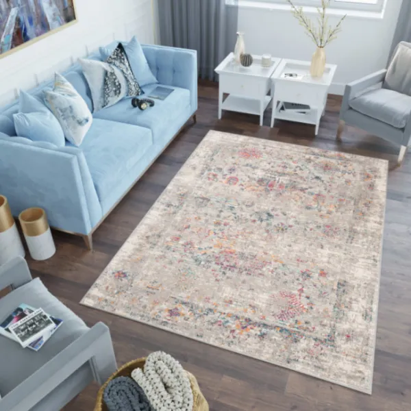 DECOREUM Koberec D255A LAZUR sivá Rozmery (v): 140x190