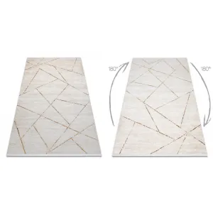 Koberec DUKE 51557 krémový / zlatý, geometrický / strapce