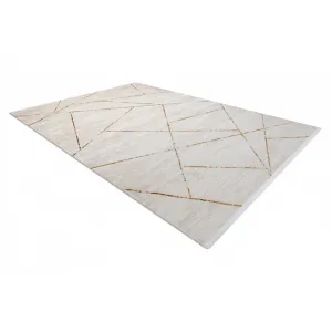 Koberec DUKE 51557 krémový / zlatý, geometrický / strapce