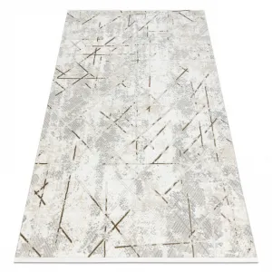 Koberec DUKE 51393 krémový / zlatý, geometrický / vintage / strapce