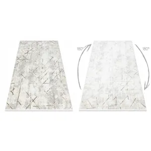 Koberec DUKE 51393 krémový / zlatý, geometrický / vintage / strapce