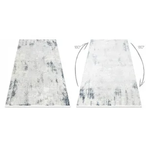 Koberec DUKE 51558 krémový/ modrý, geometrický / vintage / strapce