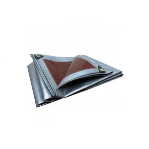 Krycia plachta hnedo strieborná 5x6m 210g m2 | jaks