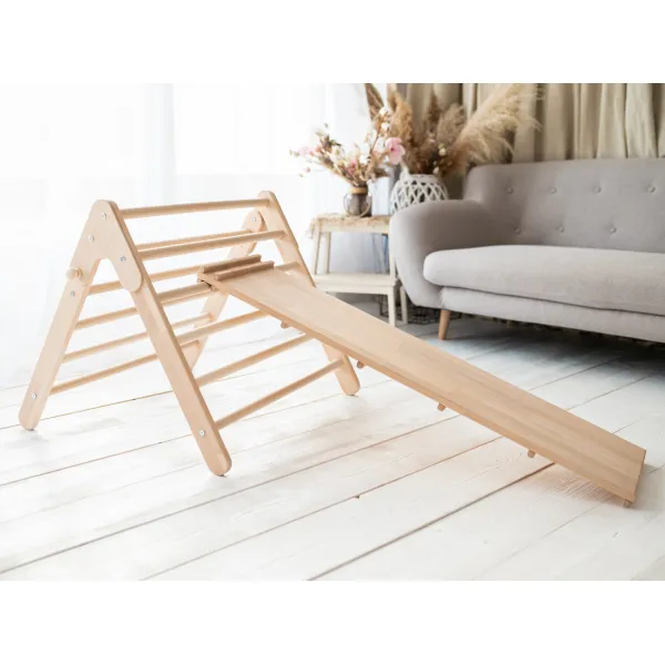 Woodisio Doska na Piklerovej triangel obojstranná 120 cm LAURA buk Farba: Prírodné drevo