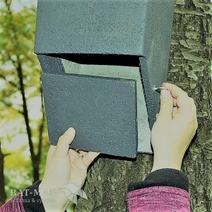 BNB Box ANS-4 búdka pre netopiere, drevobetón, dutinová hranolová, zelená ANS-4 BNB