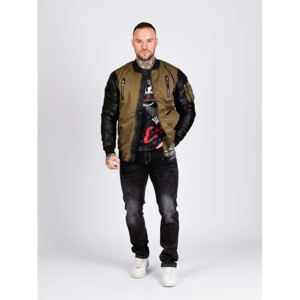 Pánska bunda CIPO & BAXX CJ175 KHAKI Farba: Khaki, Konfekčná veľkosť: S
