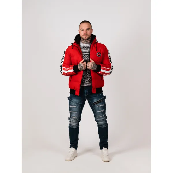 Pánska bunda CIPO & BAXX CM222 RED Farba: Červená, Konfekčná veľkosť: M