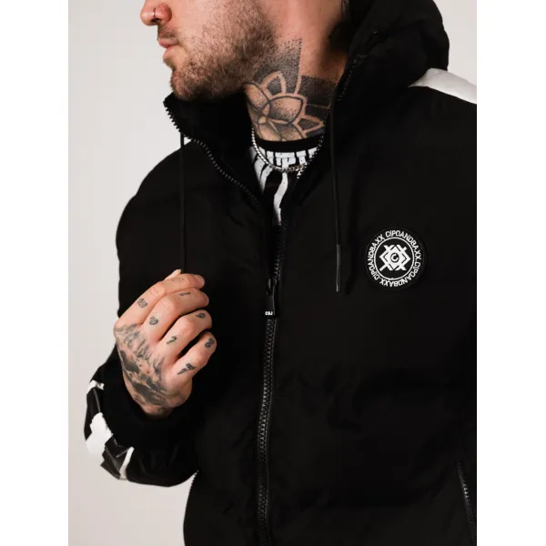 Pánska bunda CIPO & BAXX CM222 BLACK Farba: Čierna, Konfekčná veľkosť: M