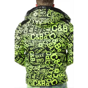 Pánska zimná bunda CIPO & BAXX CM193 NEONGREEN Farba: Zelená, Konfekčná veľkosť: S
