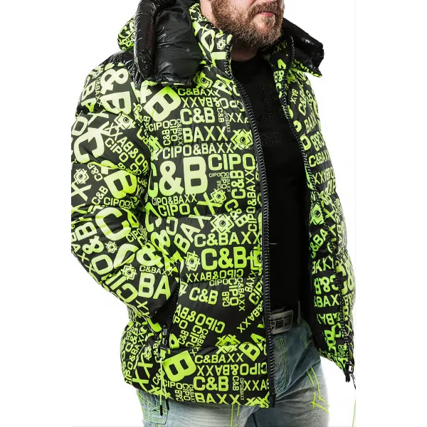 Pánska zimná bunda CIPO & BAXX CM193 NEONGREEN Farba: Zelená, Konfekčná veľkosť: S