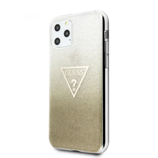 Guess Solid Glitter Case iPhone 11 Pro Max - Gold