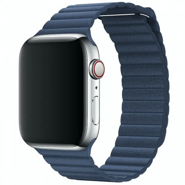 Innocent Kožený remienok Apple Watch 42/44/45/49 mm - námornícka modrá