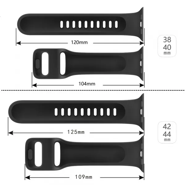 Innocent Sport Silicone Apple Watch Band 40/41/42mm - Black