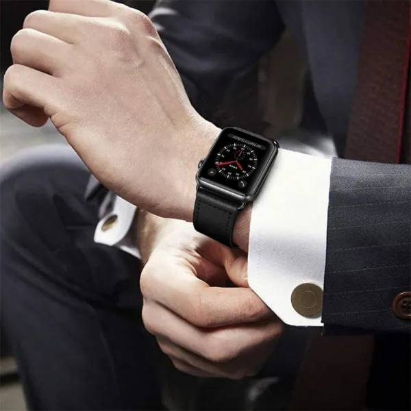 Innocent Leather Fit Band Apple Watch 42/44/45/49 mm - čierny