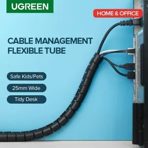 Ugreen Spiral Tube organizér káblov 1.5m, čierny (30818)