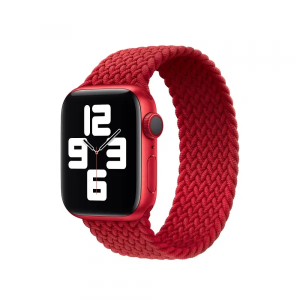 Innocent Braided Solo Loop Apple Watch Band 44/45/46/49mm - Red - M (160mm)