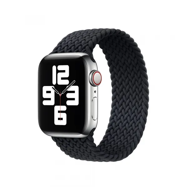 Innocent Braided Solo Loop Apple Watch Band 40/41/42mm - Black - M (144mm)
