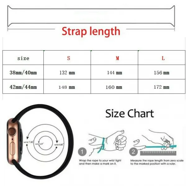 Innocent Braided Solo Loop Apple Watch Band 40/41/42mm - Orange - M (144MM)