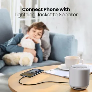 Lightning kábel UGREEN US315 do mini jack 3,5 mm AUX, MFi, 1 m (čierny) 029240
