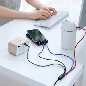 Kábel USB Baseus Fast 4w1 2xUSB-C / Lightning / Micro 3,5A 1,2m (černý) 018721