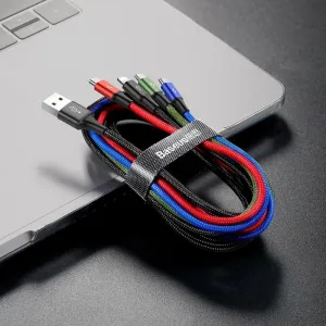 Kábel USB Baseus Fast 4w1 2xUSB-C / Lightning / Micro 3,5A 1,2m (černý) 018721