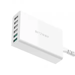 Nabíjačka 6x USB Blitzwolf BW-S15, QC 3.0, 60W (biela) 023076