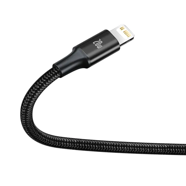 Kábel USB 3w1 Baseus Rapid Series, micro USB / Lightning / USB-C, 20 W, 1,5 m (černý) 025695