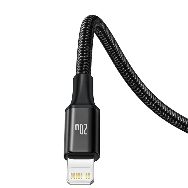 Kábel USB 3w1 Baseus Rapid Series, micro USB / Lightning / USB-C, 20 W, 1,5 m (černý) 025695