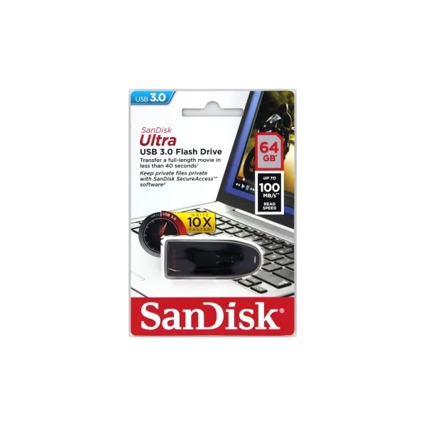 SanDisk Flash Disk 64 GB Ultra, USB 3.0, čierna