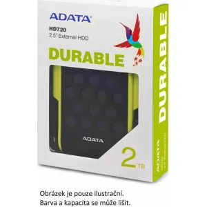 A-Data Externý pevný disk ADATA 2TB 2,5" USB 3.1, DashDrive™ Durable HD720, G-senzor, modrý, (gumový, odolný voči vode/nárazom)