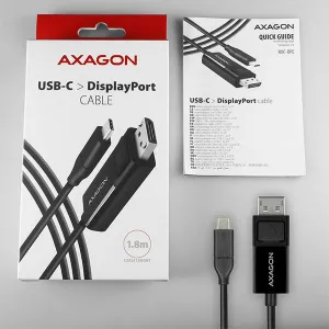 AXAGON RVC-DPC, redukcia / kábel USB-C -> DisplayPort 1.8 m, 4K/60 Hz