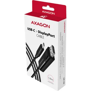 AXAGON RVC-DPC, redukcia / kábel USB-C -> DisplayPort 1.8 m, 4K/60 Hz