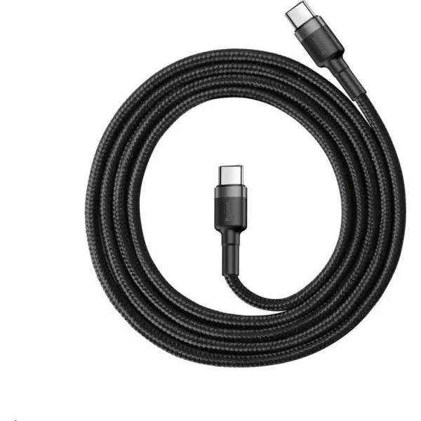 Nabíjací/dátový kábel Baseus Cafule Series USB-C na USB-C PD2.0 60W Flash 2m, sivo-čierna
