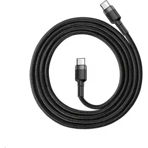 Nabíjací/dátový kábel Baseus Cafule Series USB-C na USB-C PD2.0 60W Flash 2m, sivo-čierna
