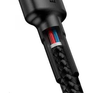 Nabíjací/dátový kábel Baseus Cafule Series USB-C na USB-C PD2.0 60W Flash 2m, sivo-čierna