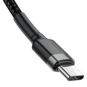 Nabíjací/dátový kábel Baseus Cafule Series USB-C na USB-C PD2.0 60W Flash 2m, sivo-čierna