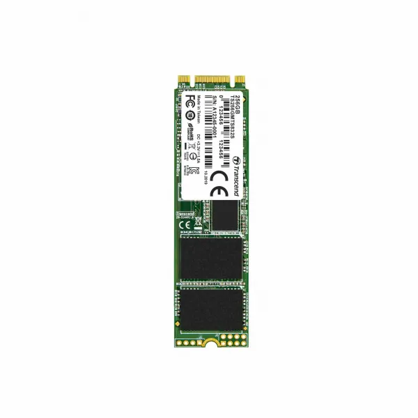 TRANSCEND SSD MTS832S, jednostranný, 256 GB, M.2 2280, SATA B+M Key, TLC