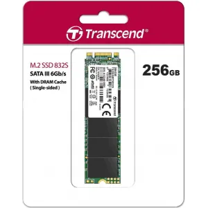 TRANSCEND SSD MTS832S, jednostranný, 256 GB, M.2 2280, SATA B+M Key, TLC