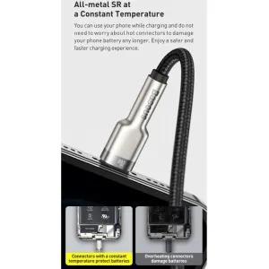 Kábel USB-C na Lightning Baseus Cafule, PD, 20W, 2m (biely) 025083
