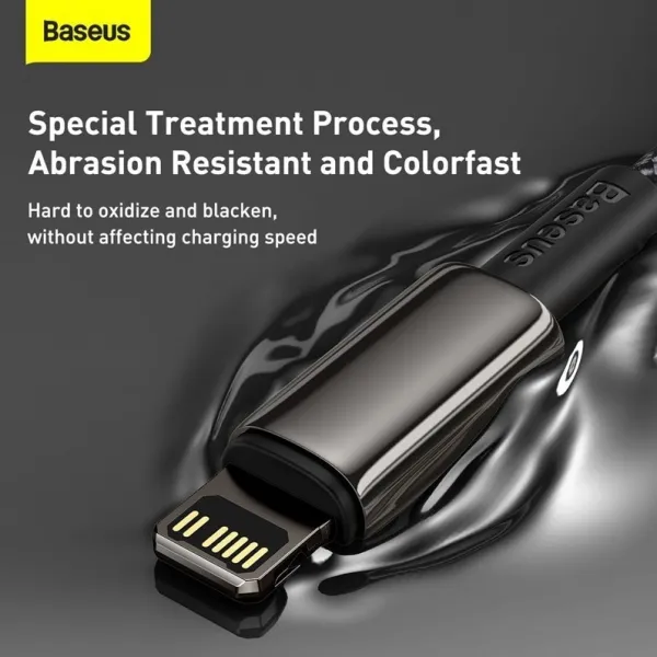 Baseus Tungsten Gold Rýchlonabíjací / dátový kábel USB-C na Lightning PD 20W 1m, čierny