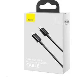 Rýchlonabíjací kábel Baseus Superior Series Type-C/Lightning 20W 2m Black