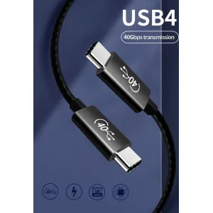 PREMIUMCORD USB4™ 40Gbps 8K@60Hz kábel Thunderbolt 3, 0,8 m