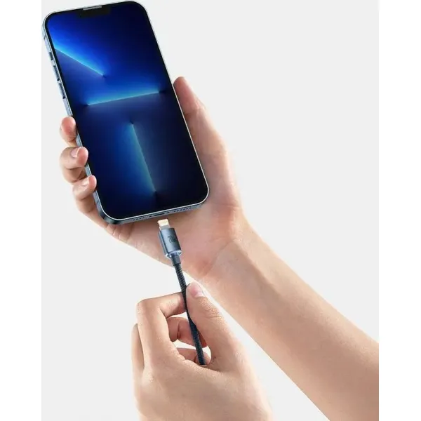 Dátový kábel Baseus Crystal Shine Series USB-C Lightning 20W 1,2 m, čierny