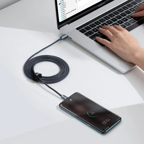 Baseus Crystal Shine Series USB-C / USB-C 100W 2m nabíjací / dátový kábel, čierny